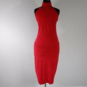 Vintage Rare Contempo Formal Women Dress Leathercrapt Suede Rare Size M